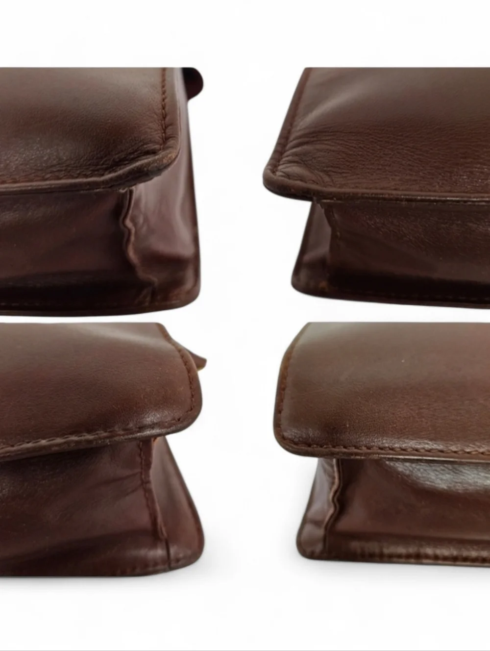 Cartier Must De Front Snap Clutch in Burgundy Calfskin Leather